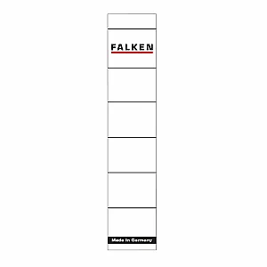 Etichete Falken autoadezive, pentru bibliorafturi, 36 x 190 mm, alb