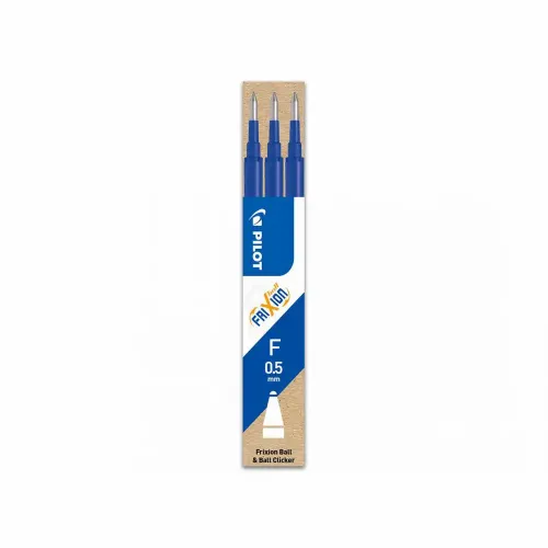 Rezerva roller cu gel Pilot Frixion Ball, 0.5 mm, albastru, 3 bucati/set