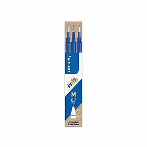 Rezerva roller cu gel Pilot Frixion Ball, 0.7 mm, albastru, 3 bucati/set