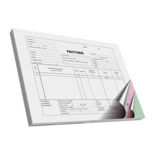 Factura cu TVA, A5, 50 file, 3 exemplare