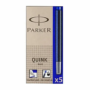 Patroane cerneala, Parker, Quink, albastru, 5 bucati/set