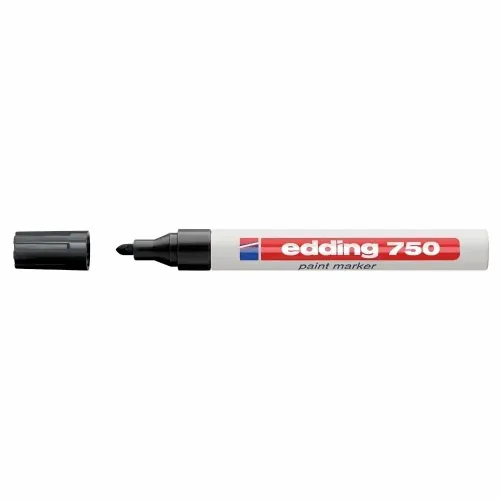 Marker permanent Edding 750, cu vopsea, corp metalic, varf rotund, 2-2-4 mm,