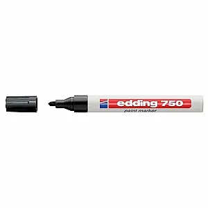 Marker permanent Edding 750, cu vopsea, corp metalic, varf rotund, 2-2-4 mm,