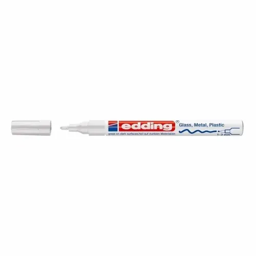 Marker permanent Edding 751 cu vopsea, corp metalic, varf rotund, 1-2 mm