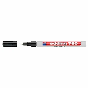 Marker permanent Edding 780, cu vopsea, corp aluminiu, varf rotund, 0.8 mm