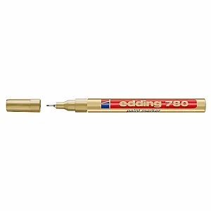 Marker permanent Edding 780, cu vopsea, corp aluminiu, varf rotund, 0.8 mm