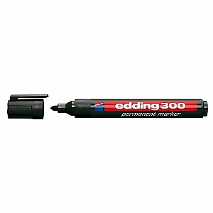 Marker permanent Edding 300, corp plastic, varf rotund, 1.5-3 mm
