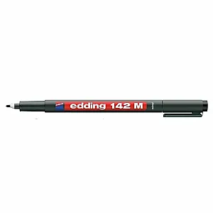 Marker permanent Edding OHP, 142M, corp plastic, varf rotund, 1 mm, negru
