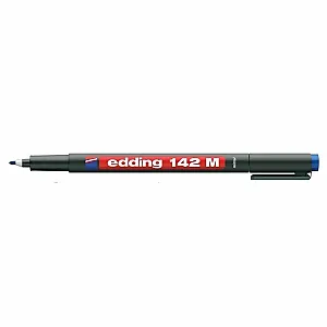 Marker permanent Edding OHP, 142M, corp plastic, varf rotund, 1 mm, negru