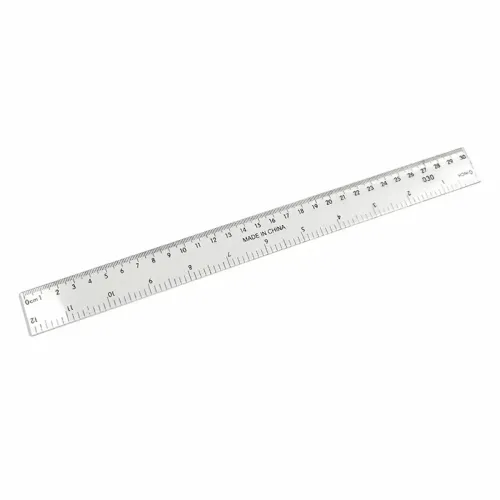 Rigla plastic, transparent, 30 cm