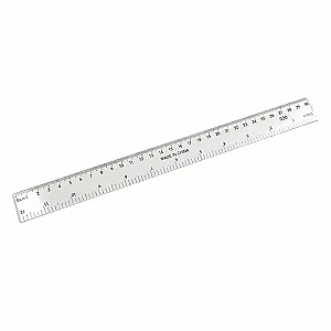 Rigla plastic, transparent, 30 cm