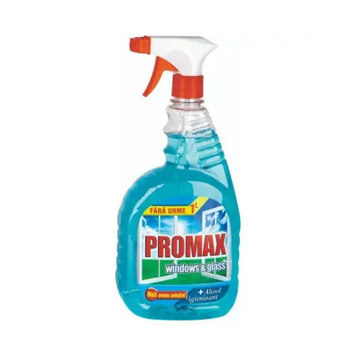 Detergent pentru geam, cu pulverizator, 1L PROMAX