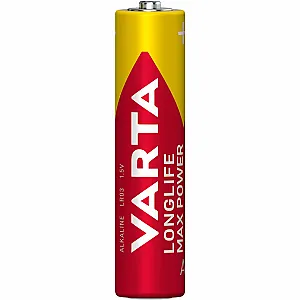 Baterii Varta Longlife Max Power, LR03, AAA, alcaline, 1.5 V, 4 bucati/set
