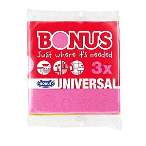 Set 3 Lavete Universale BONUS, Multicolor, 3 buc/set