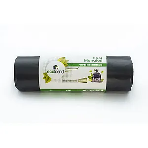 Saci menaj 120L  ultra rezistenti  LDPE   110x70cm 30μ 10 buc/set negru 