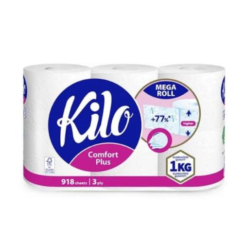 KILO HARTIE IGIENICA ALBA COMFORT PLUS, 3STR, 1KG, 918FOI(6 ROLE)