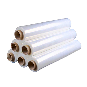 Folie stretch transparenta pentru paletizat manual, latime de 500 mm si grosime de  23µm, elongatie 140%, greutate bruta 2.15kg .