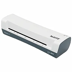 Laminator Leitz iLAM Home, A4, kit folii laminare inclus, alb-gri