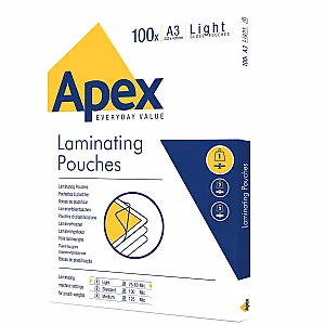 Folie pentru laminare Apex, 80 microni, 303 x 426 mm (A3), 100 coli/top