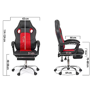 Scaun Gaming de birou cu suport de picioare OFF 3091