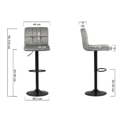 Scaun bar catifea ABS 191B