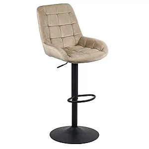 Scaun bar catifea ABS 145 gri