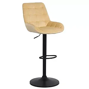 Scaun bar catifea ABS 145 gri
