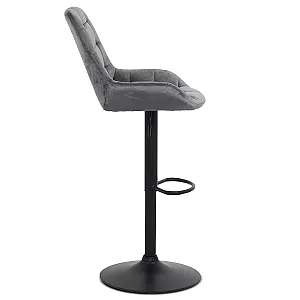 Scaun bar catifea ABS 145 gri