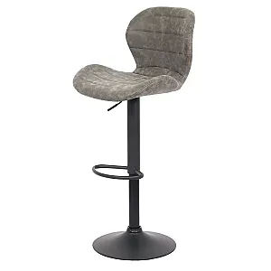 Scaun de bar reglabil imitatie piele intoarsa ABS 144