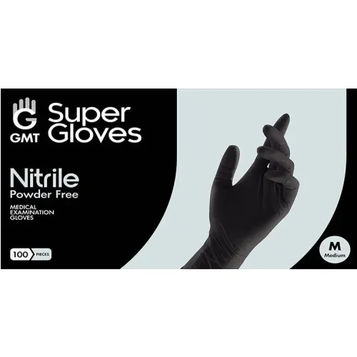 GMT Super Gloves Mănuși Nitril Fără pulbere în culoare Negru   100buc