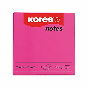 Notite adezive, Kores, 75 x 75 mm, 100 file