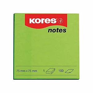 Notite adezive, Kores, 75 x 75 mm, 100 file