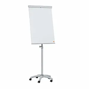Flipchart mobil NOBO Essentials, otel lacuit, 105x68 cm, magnetic, alb