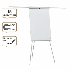 Flipchart magnetic NOBO Essentials, otel lacuit, brate extensibile