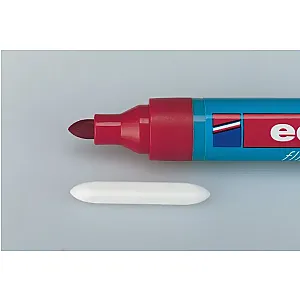 Marker Edding 380 pentru flipchart, varf rotund, 1.5-3 mm, 4 culori/set (negru, albastru, rosu, verde)