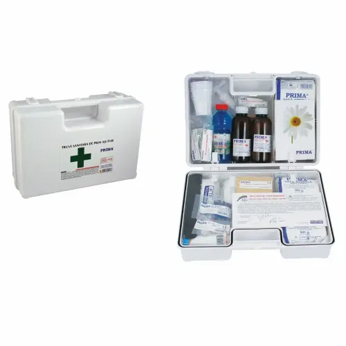 Trusa sanitara de prim ajutor, portabila, cu maner