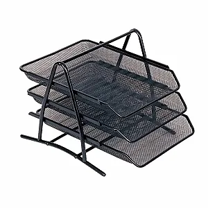 Set 3 tavite suprapozabile pentru documente mesh
