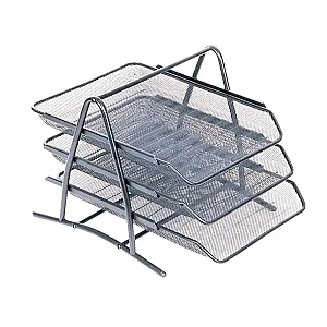 Set 3 tavite suprapozabile pentru documente mesh