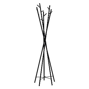 Cuier metalic HM W35, tip pom, cu 15 agatatori, pentru hol, salon, negru