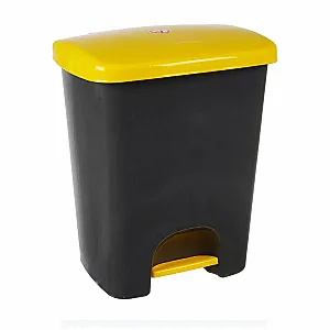 Cos gunoi cu pedala 25L, corp gri,