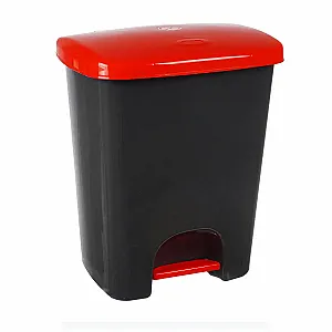 Cos gunoi cu pedala 25L, corp gri,