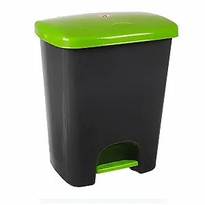 Cos gunoi cu pedala 25L, corp gri,