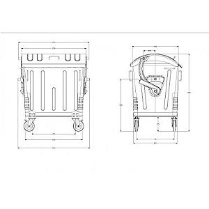 Container zincat la cald cu capac semi-rotund