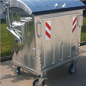 Container zincat la cald cu capac semi-rotund