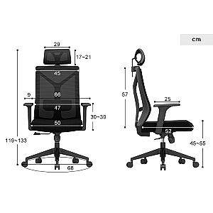 Scaun ergonomic Viktor-H, negru