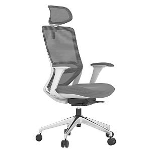 Scaun ergonomic Colin-H, light grey, cu baza aluminiu