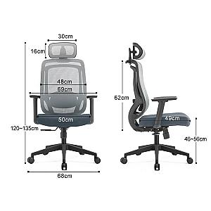 Scaun ergonomic Iris-H, grey