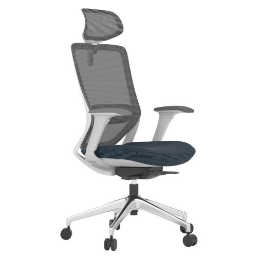 Scaun ergonomic Colin-H, indigo, cu baza aluminiu