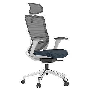 Scaun ergonomic Colin-H, indigo, cu baza aluminiu